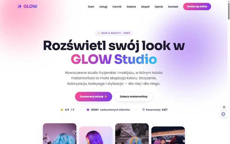 GLOW Studio — demo strony WK Digital