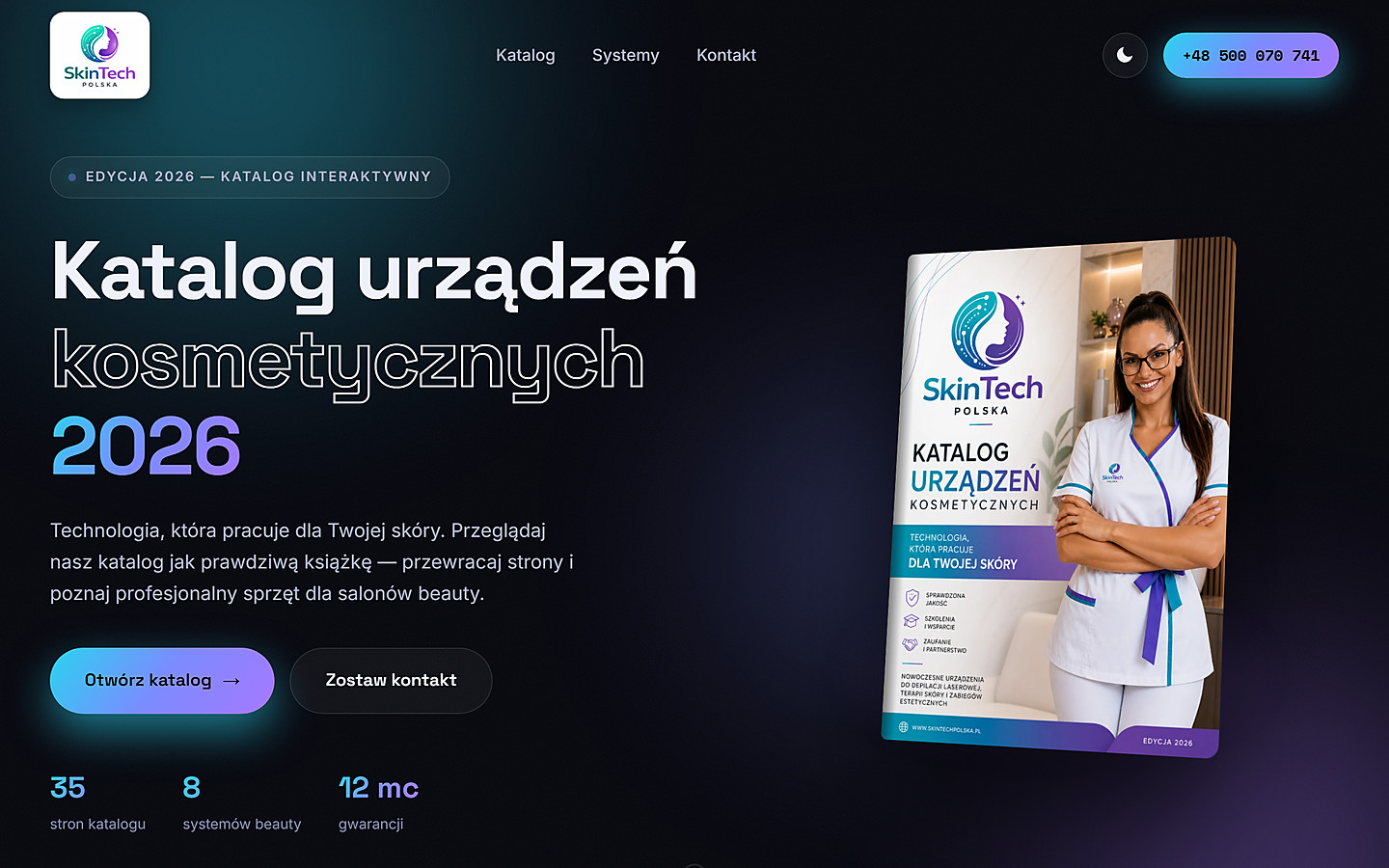 SkinTech Polska — interaktywny katalog urządzeń kosmetycznych