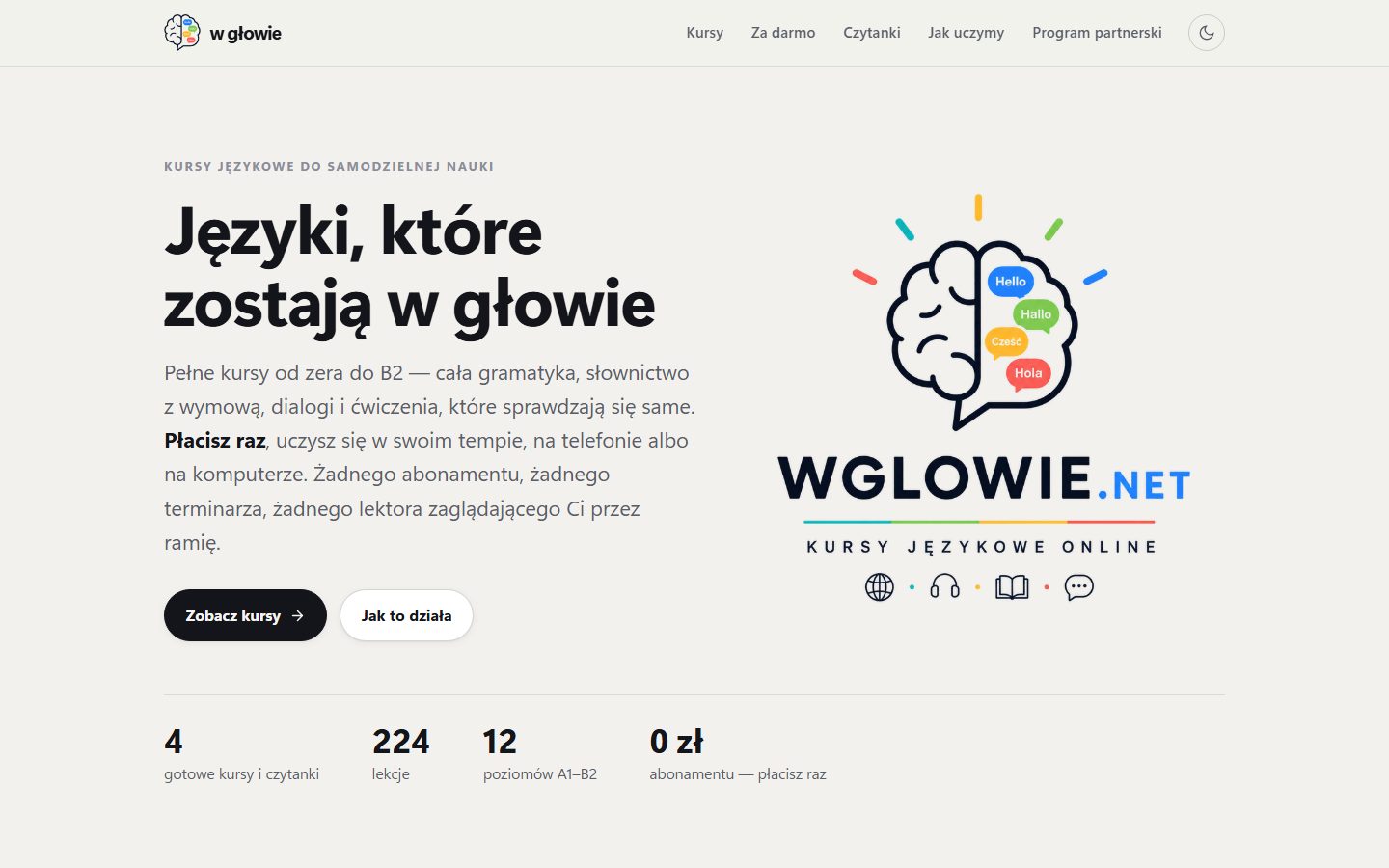 w głowie — portal marki kursów językowych
